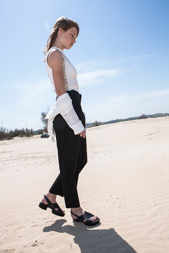 Jade - Black designer Sandals