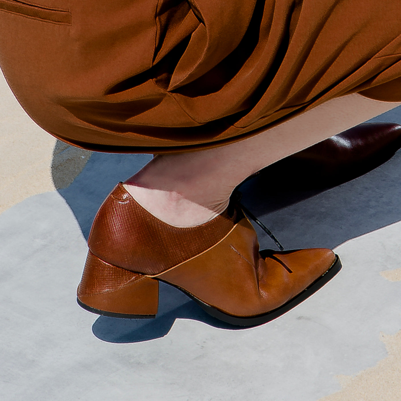 Tamarix - Textured Oxford Pumps, Brown