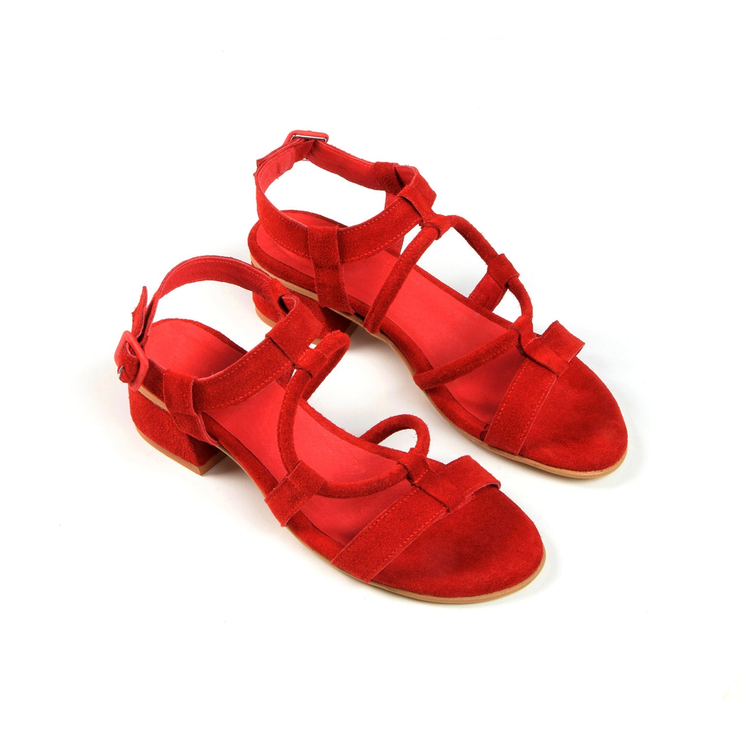 Red Strappy Sandals- Cactus