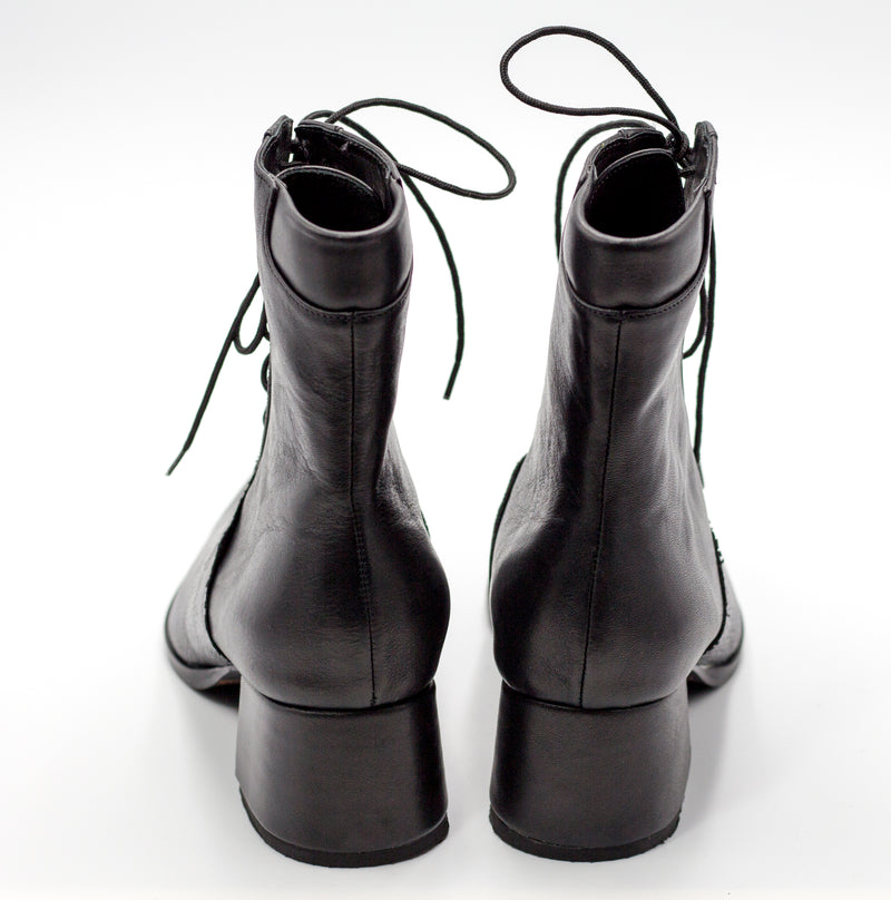 Quartz - Black Lace Up Boots