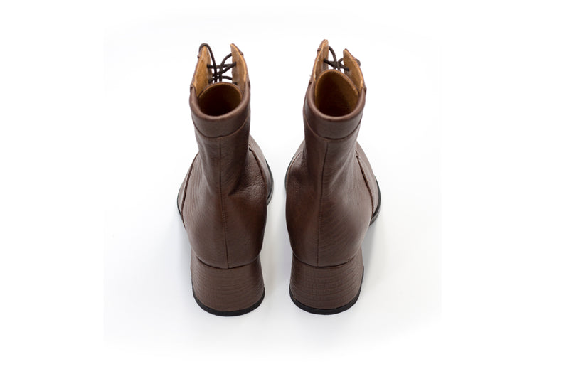 Brown Leather Boots- Koniak
