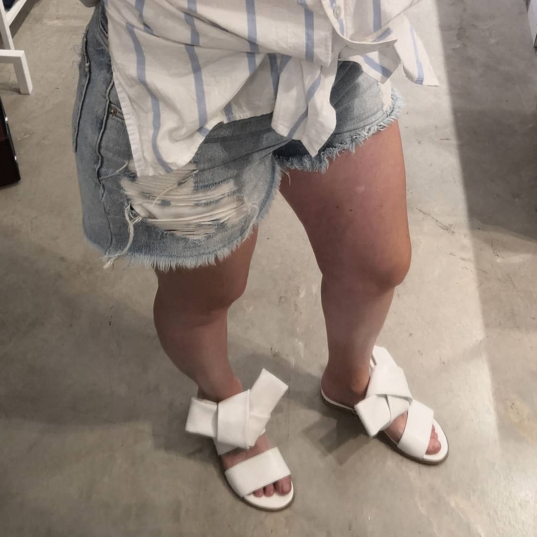 Bow Sandals - White