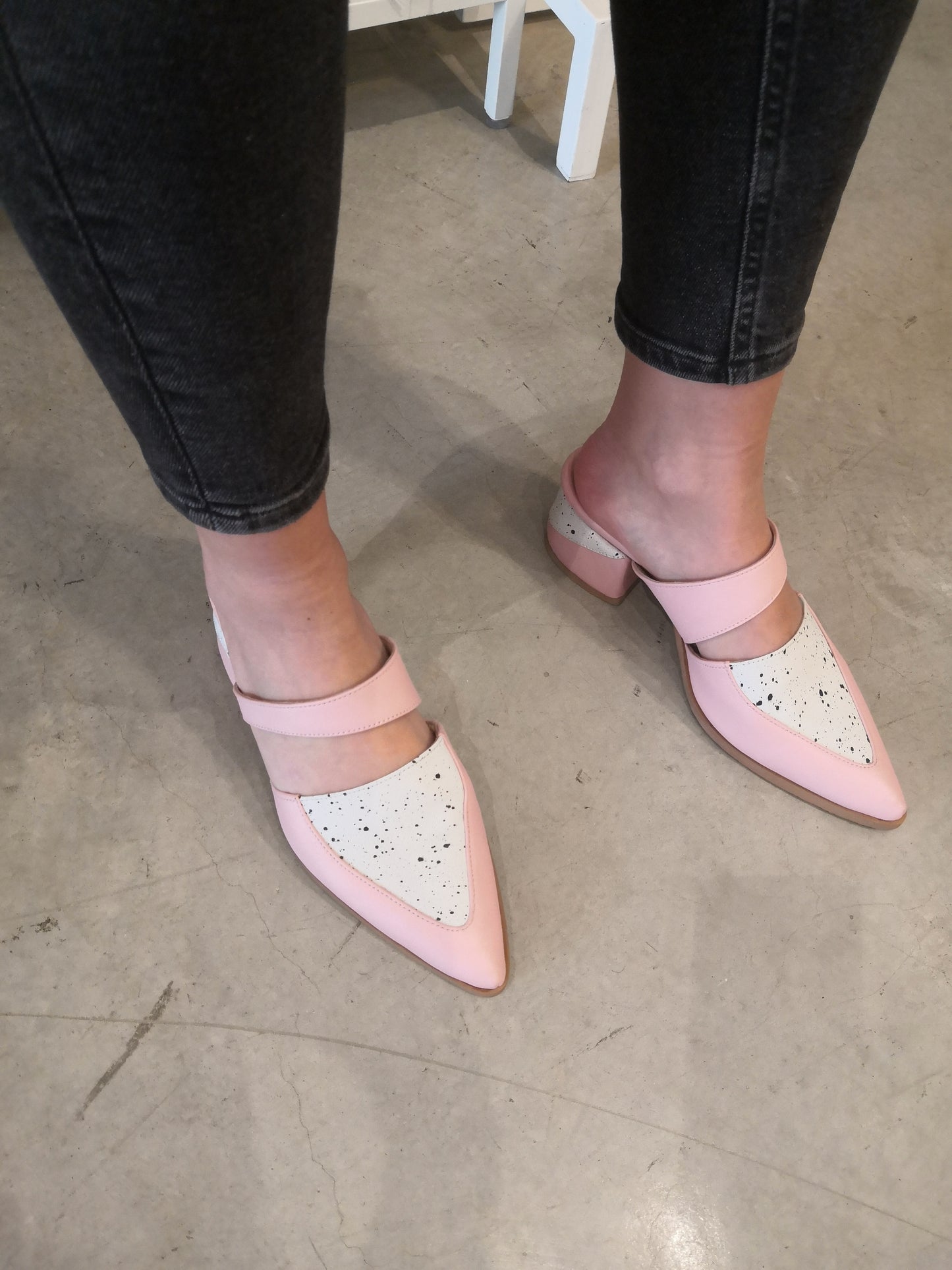 Pink Pointed Toe Mules - Bermuda