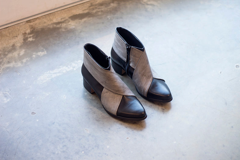 River - Criss Cross Boots with a Zipper.