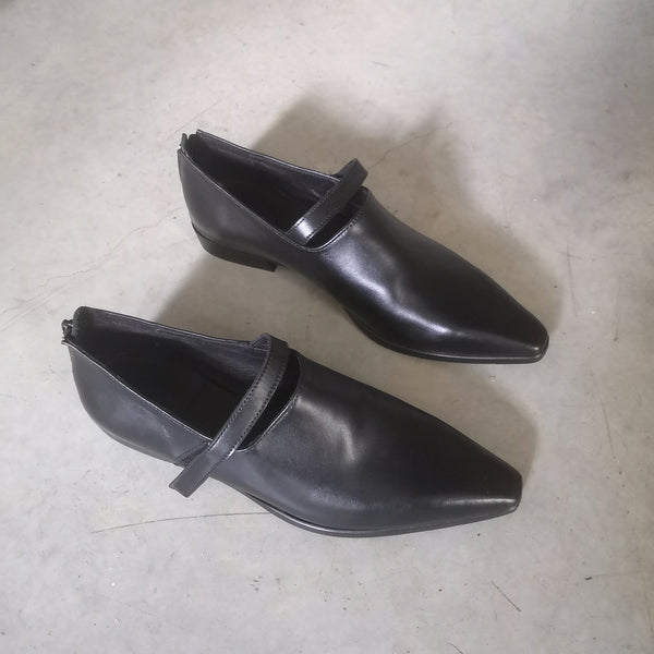 Hand Carved Shoes In Black