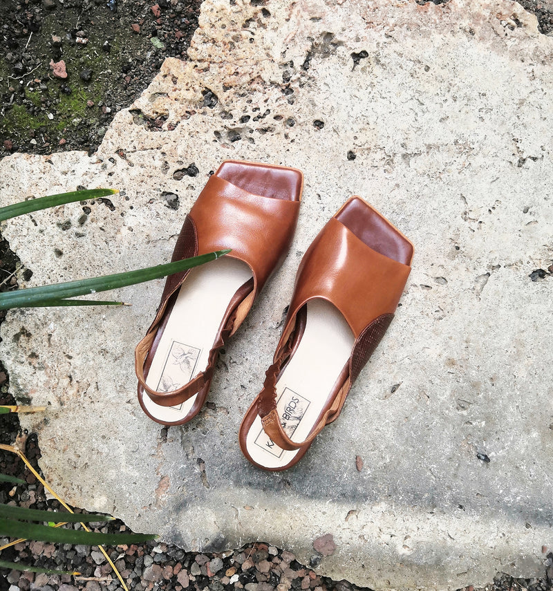 Brown Clouds- Square Toe Sandals