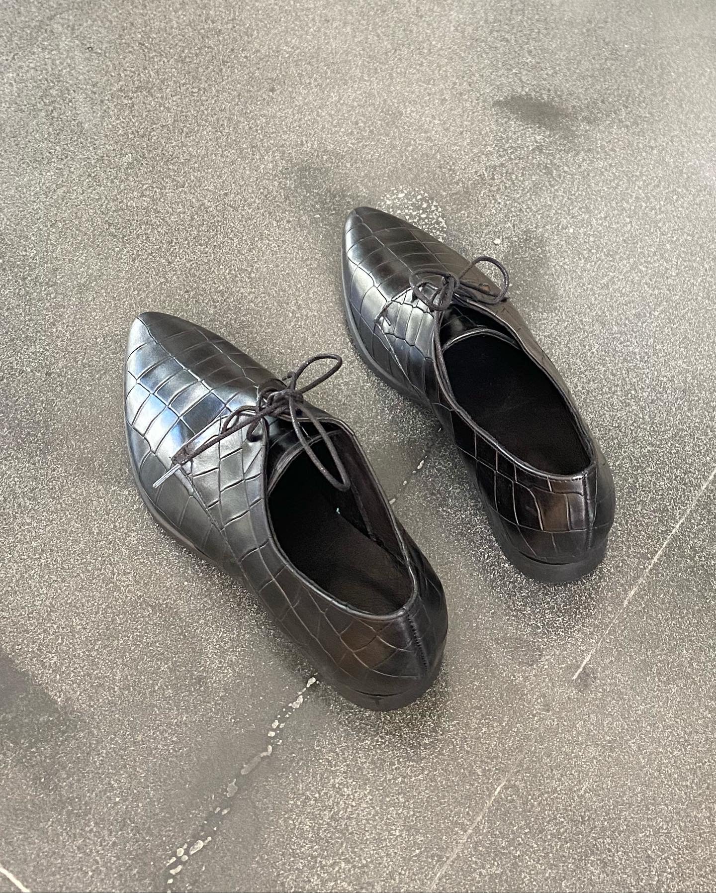 Textured Black Oxfords