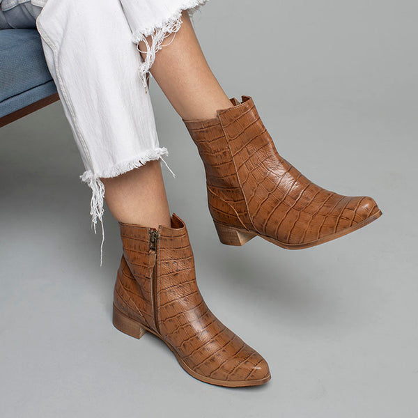 Brown Crane - Ankle Boots