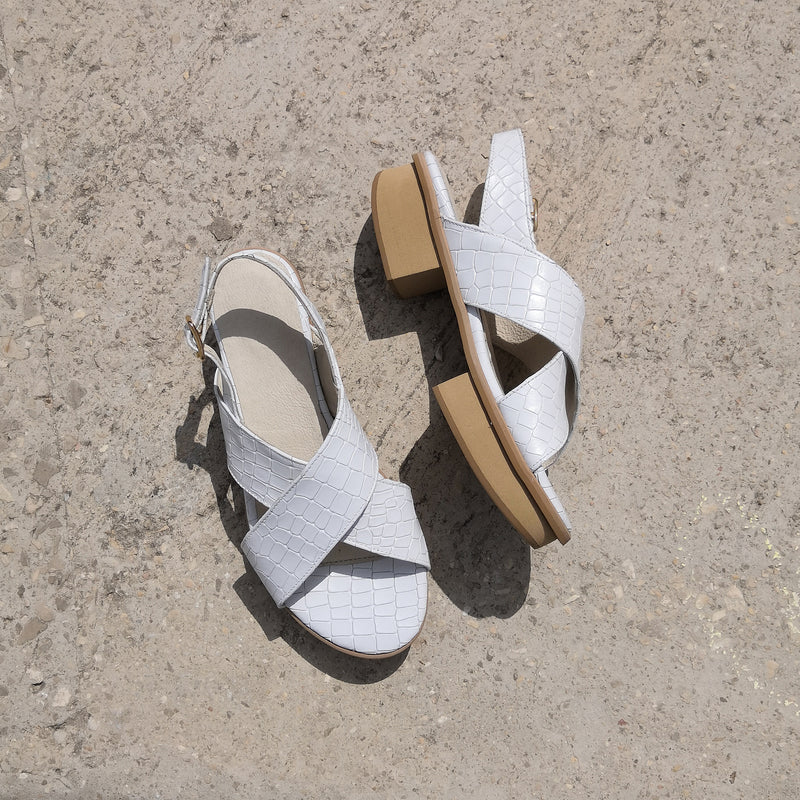 Jade - White Women Sandals