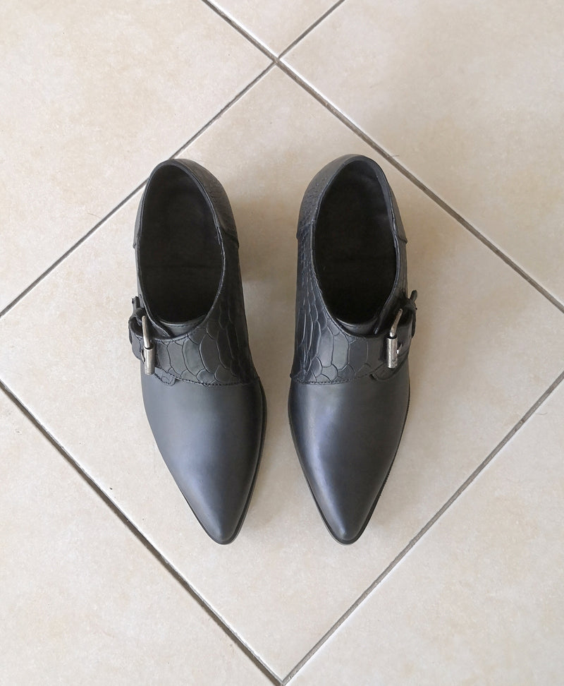 Black Starling- Textured Shoes