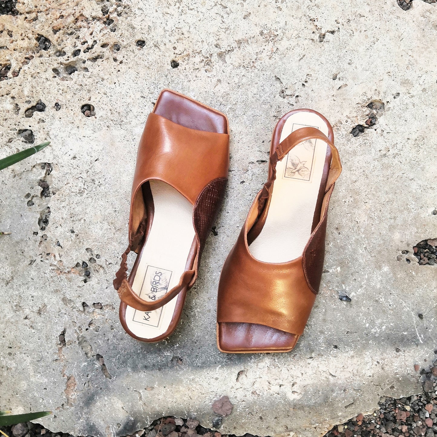 Brown Clouds- Square Toe Sandals