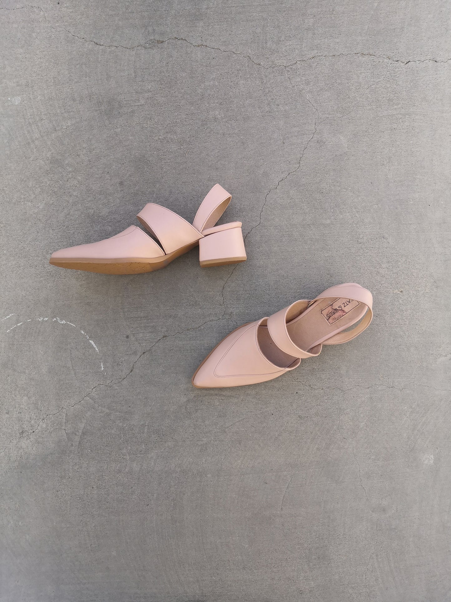 Bermuda - Light Nude Leather Mules