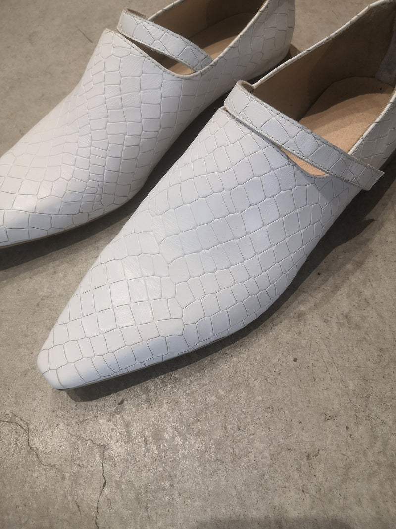 Hand Carved Shoes In White